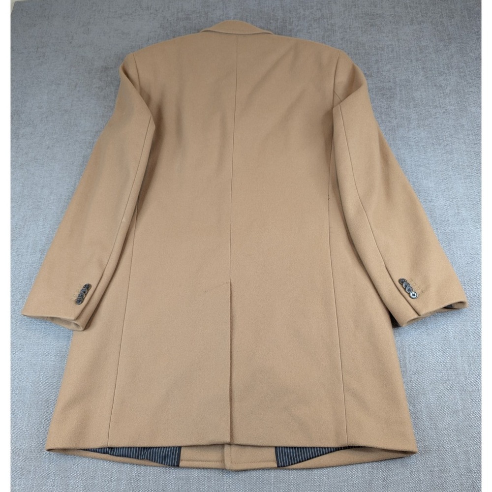 Banana Republic Jacket Men L Camel Tan Wool Cashmere Blend Button Over Coat - Picture 3 of 12